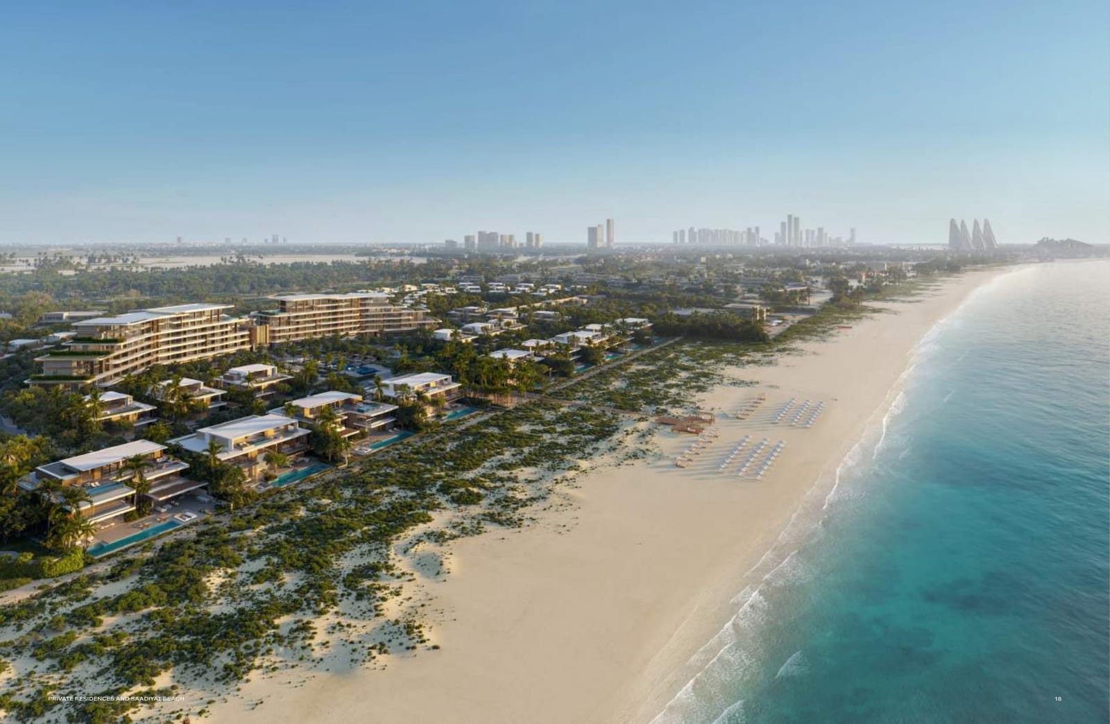 Four Seasons Private Residences, Saadiyat Beach — beachfront aerial