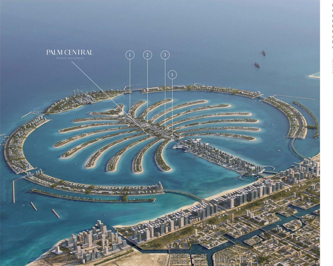 Palm Central Private Residences — jebel ali masterplan aerial